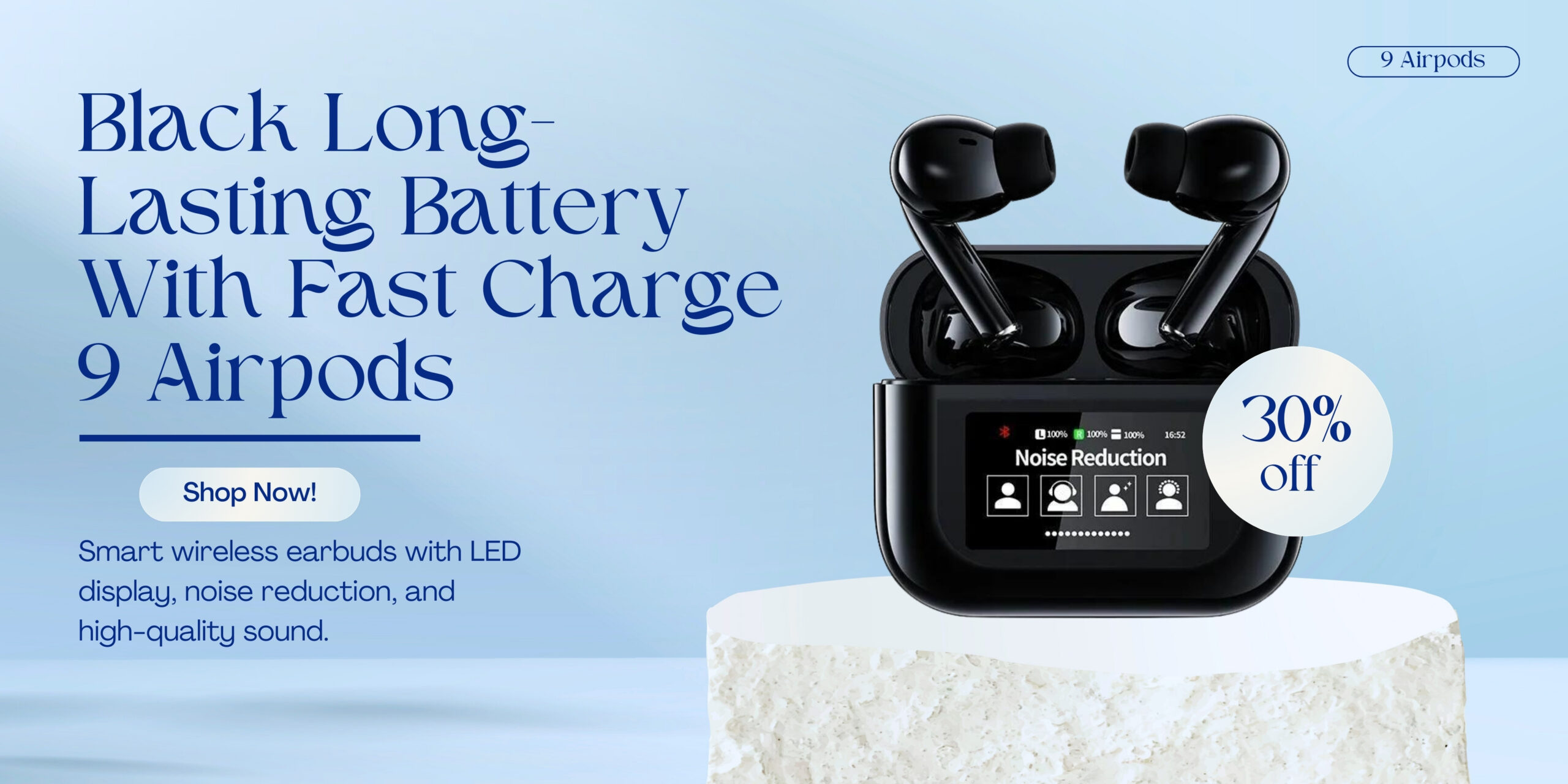 Blue Minimalist New Product Skincare Promotion Banner